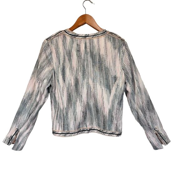 NWT Greylin Anthro Textured Blazer Jacket Blue Pink Flaw Lightweight Summer - Picture 4 of 9